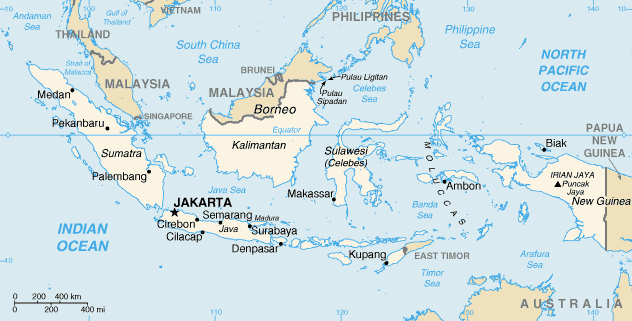 mapa de indonesia