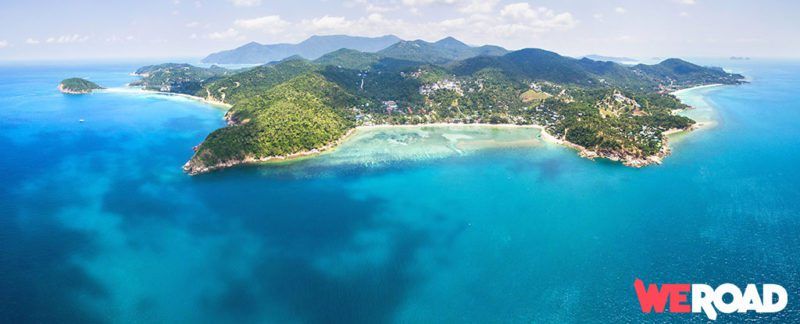 vista aérea del golfo de tailandia con delante mar azul - weroad