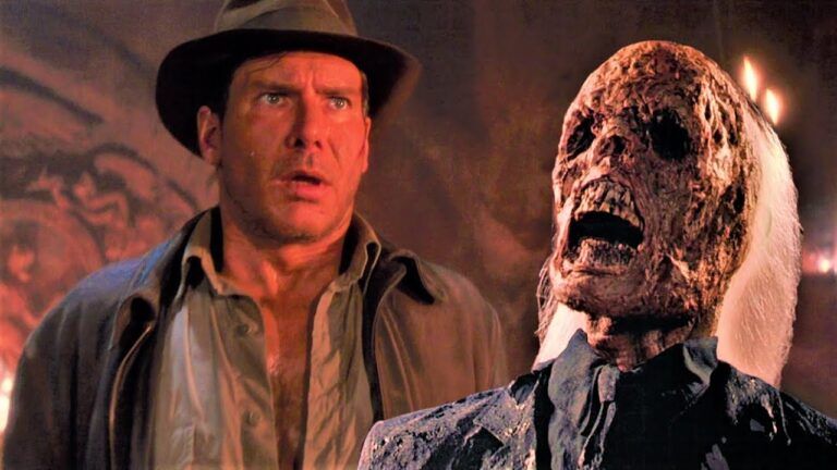 indiana jones con cara de espanto ante una momia - weroad