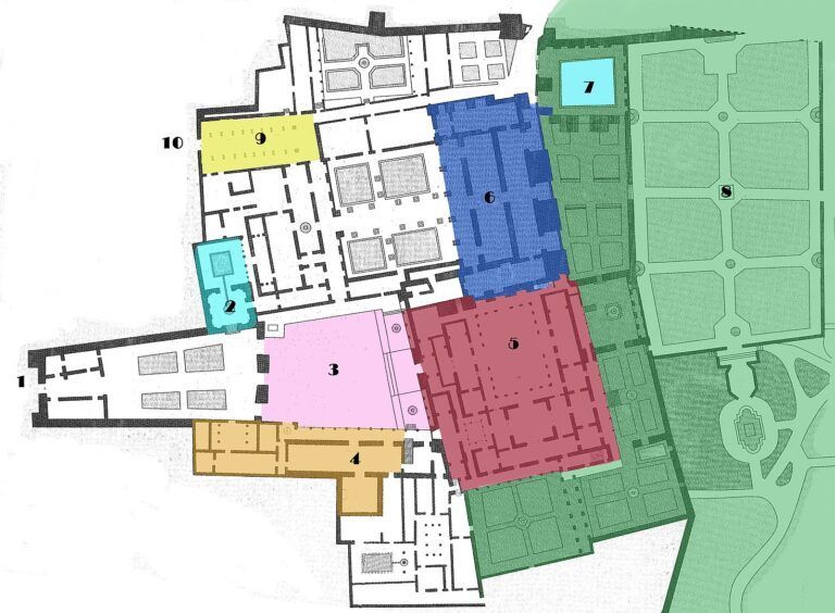 mapa del alcázar de sevilla