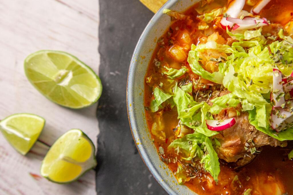 comida mexicana: pozole