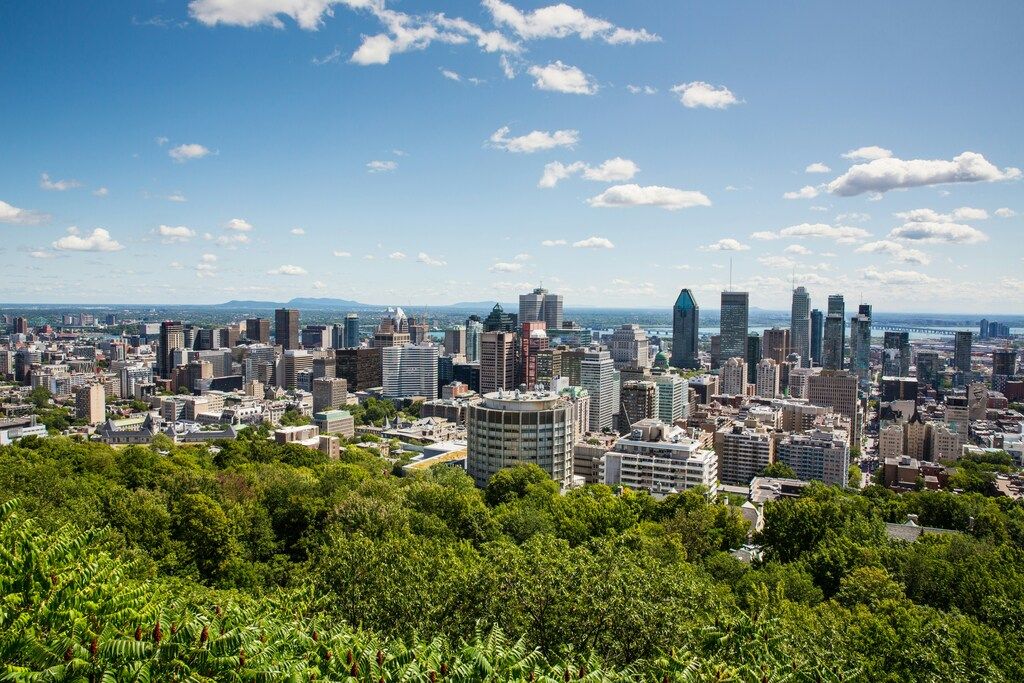 Vista panorámica de la ciudad de Montreal