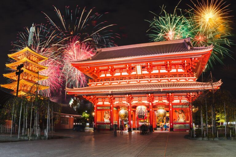 Feste de Año Nuevo en el Templo Sensoji, Tokio.